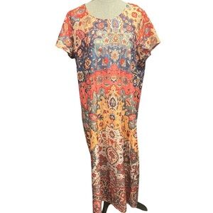 3/25🙂 Amazon Women's Maxi Dress - Multicolor Floral. Short sleeves.